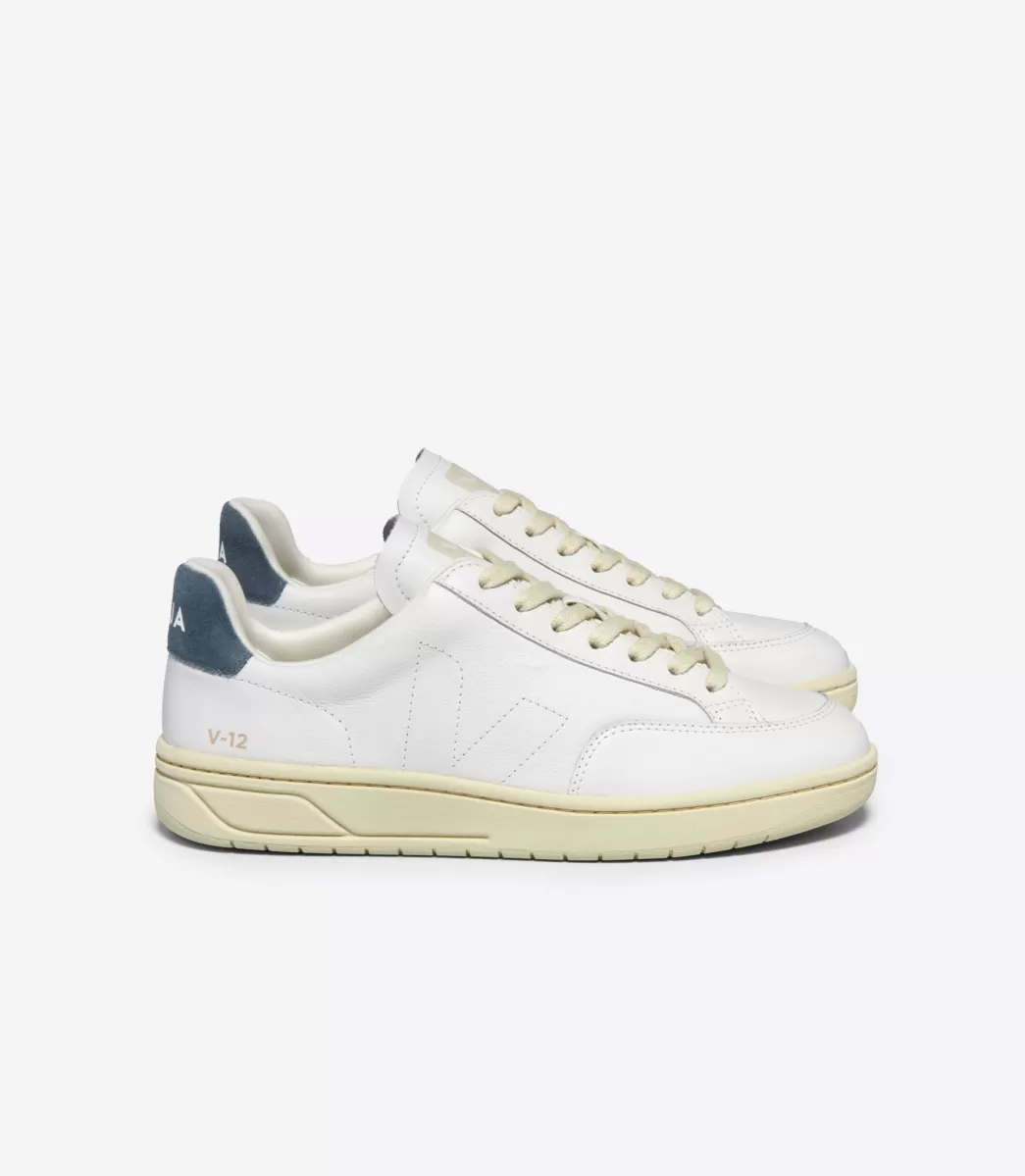 VEJA V-12 STITCH LEATHER WHITE CALIFORNIA<MULHER V-12 | V-12