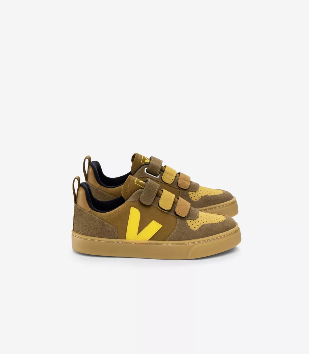 VEJA V-10 SUEDE MULTICO CAMEL< V-10