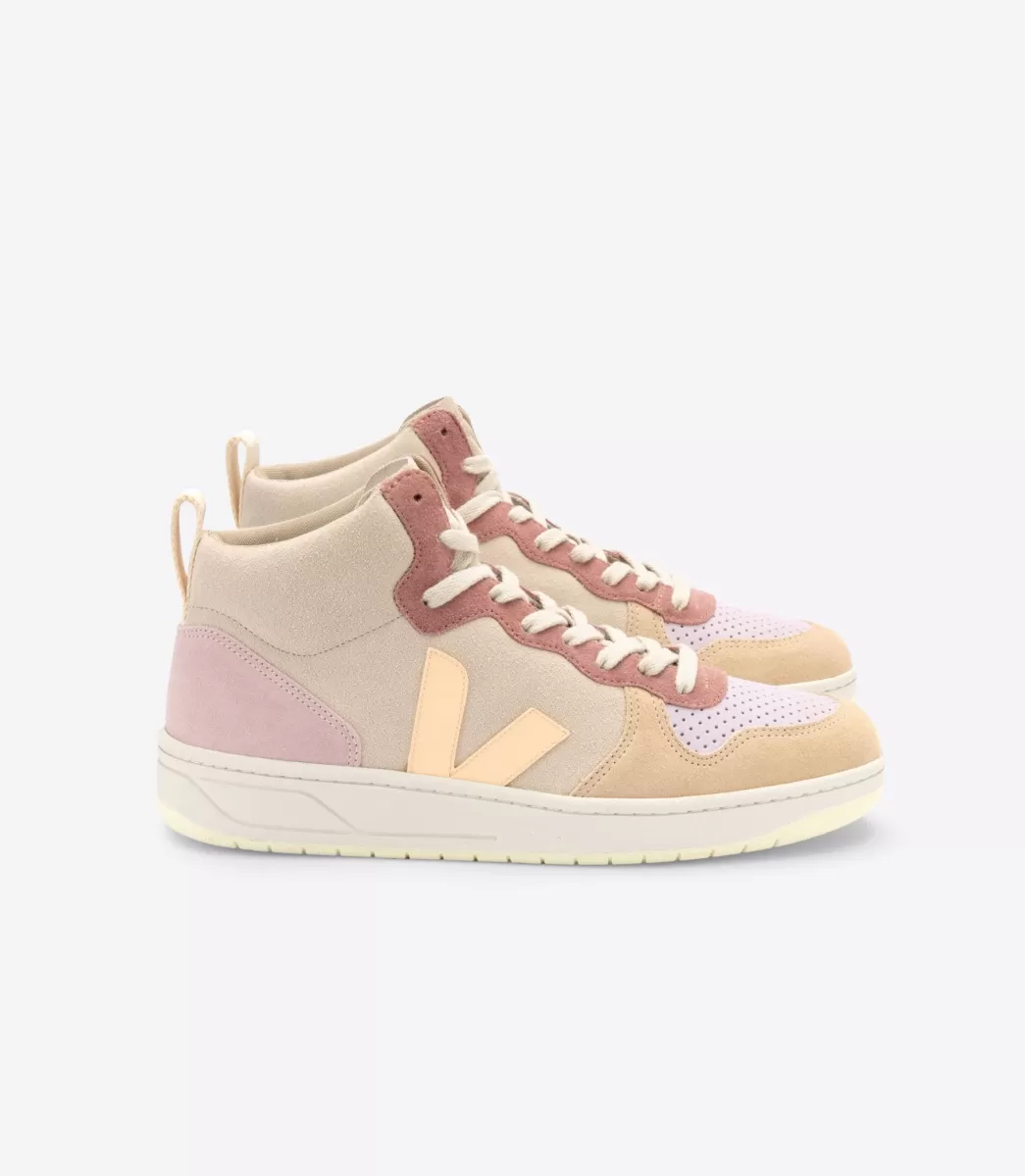 VEJA V-15 SUEDE MULTICO PEACH< Adulto