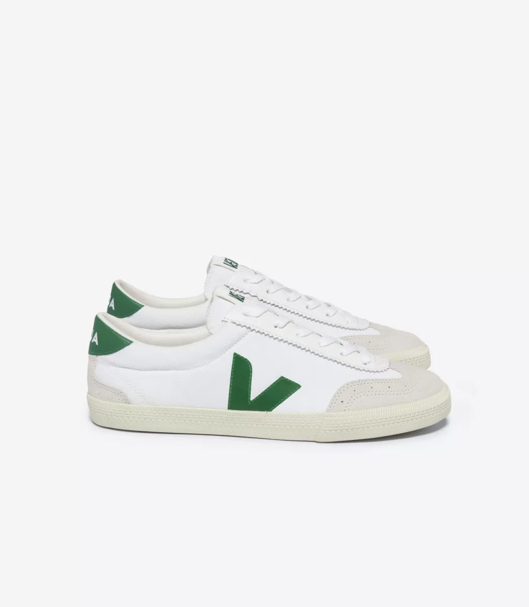 VEJA VOLLEY CANVAS WHITE EMERAUDE<MULHER Volley | Volley