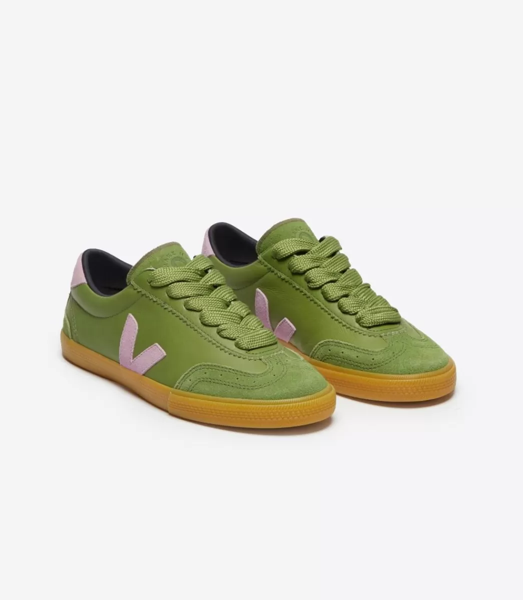 VEJA VOLLEY LEATHER X MAKE MY LEMONADE KIWI ORCHID<MULHER Veja X Make My Lemonade | Collab