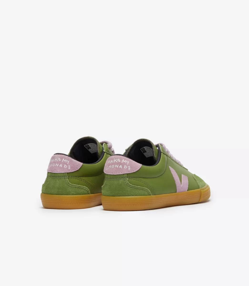 VEJA VOLLEY LEATHER X MAKE MY LEMONADE KIWI ORCHID<MULHER Veja X Make My Lemonade | Collab