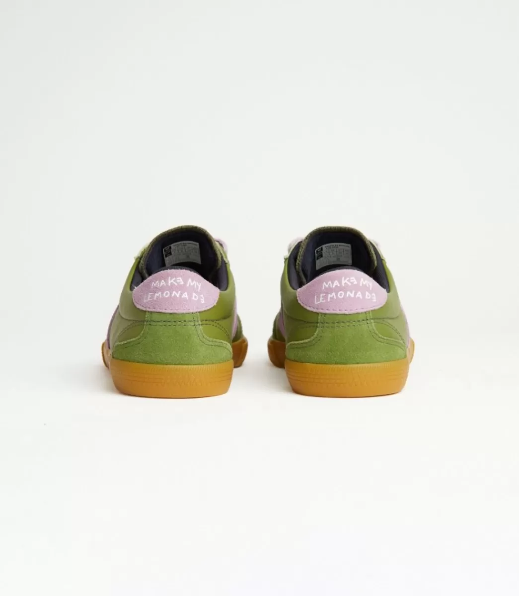 VEJA VOLLEY LEATHER X MAKE MY LEMONADE KIWI ORCHID<MULHER Veja X Make My Lemonade | Collab