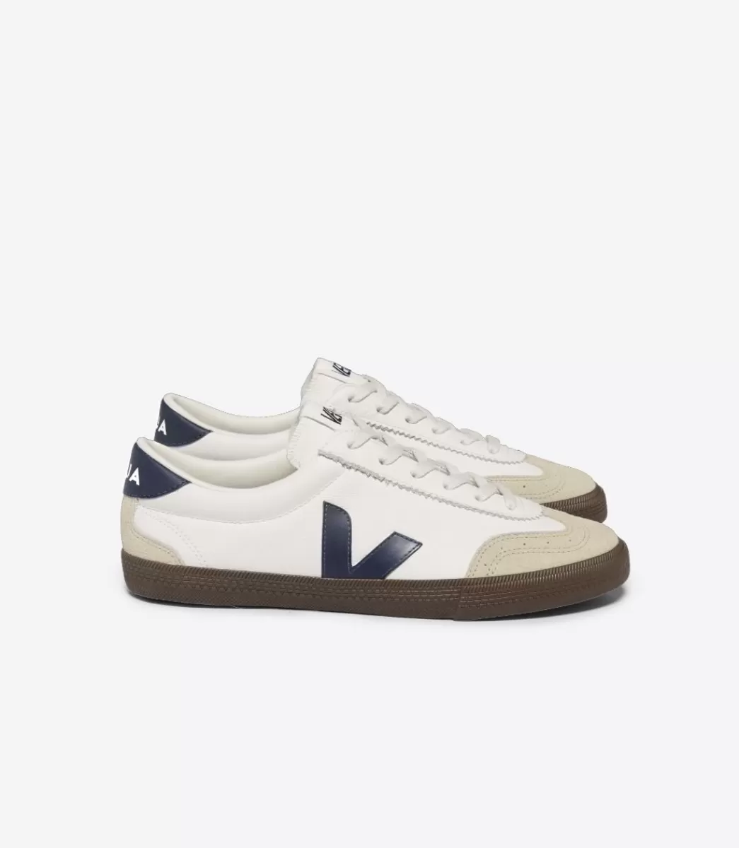 VEJA VOLLEY LEATHER WHITE NAUTICO BARK<MULHER Volley | Volley