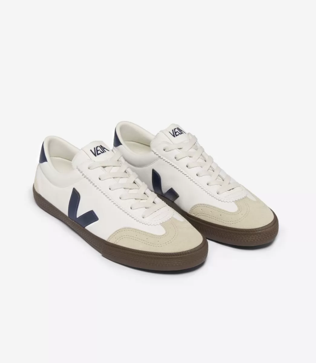 VEJA VOLLEY LEATHER WHITE NAUTICO BARK<MULHER Volley | Volley